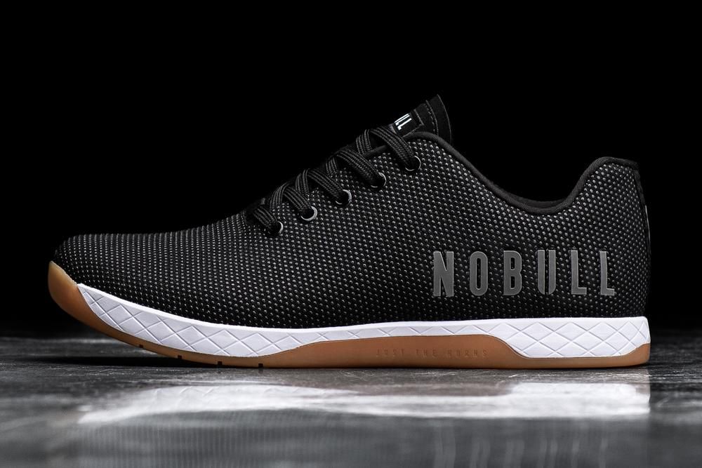 NOBULL Men's Gum Training Shoes - Black White - Ireland (5064RNKUV)